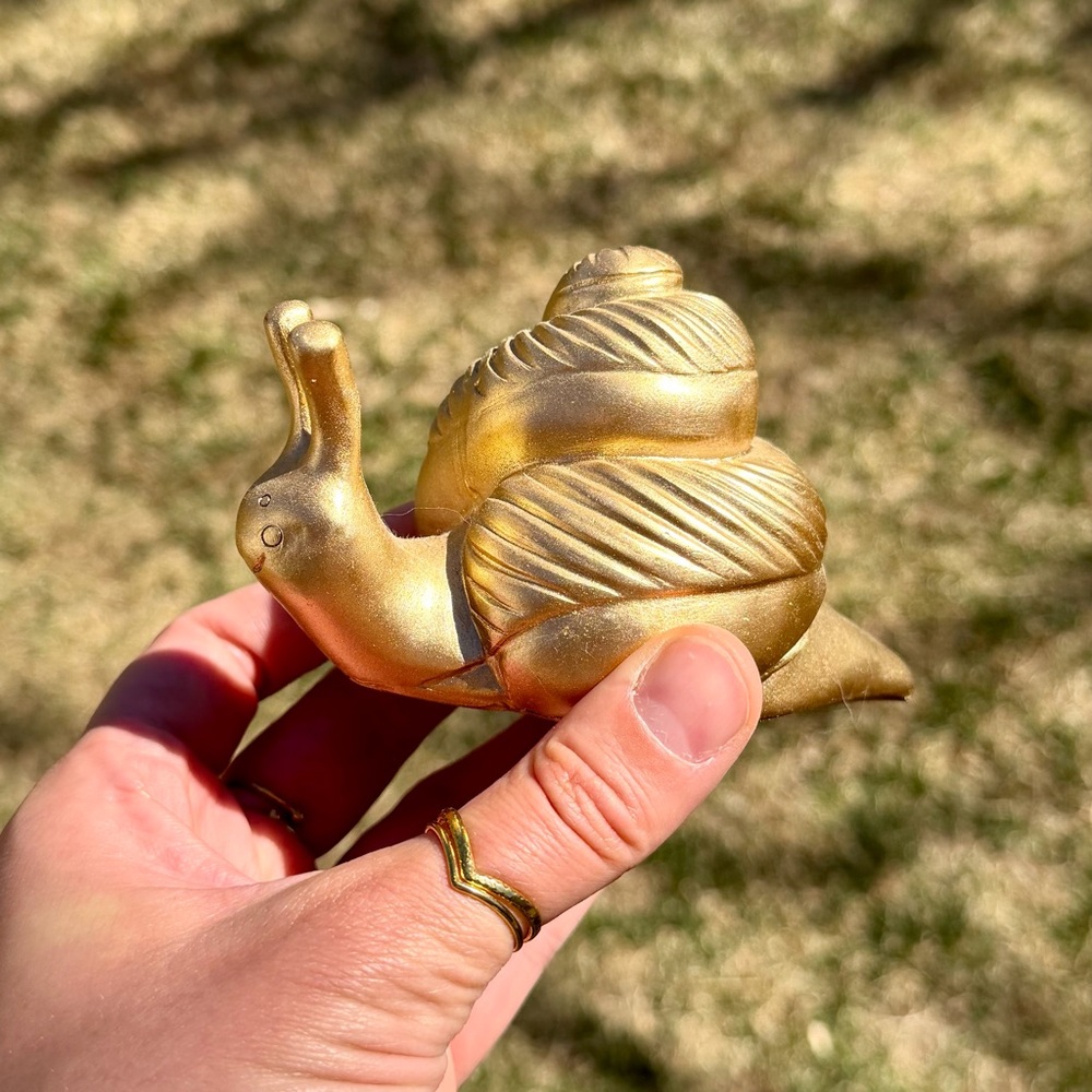 gold snail home decor trinket